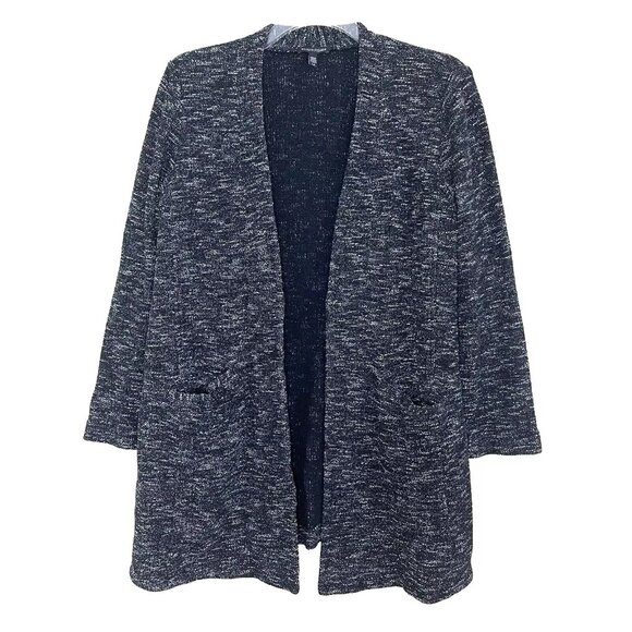 Eileen Fisher Open Front Long Cardigan Sweater Jacket Large Casual Cozy Comfy - Picture 2 of 9